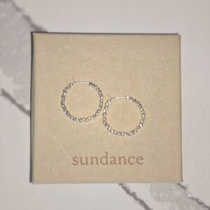 Sundance Silver Beaded Circle Earrings